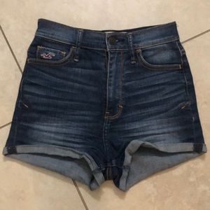 Hollister high-rise denim jean shorts -23 00